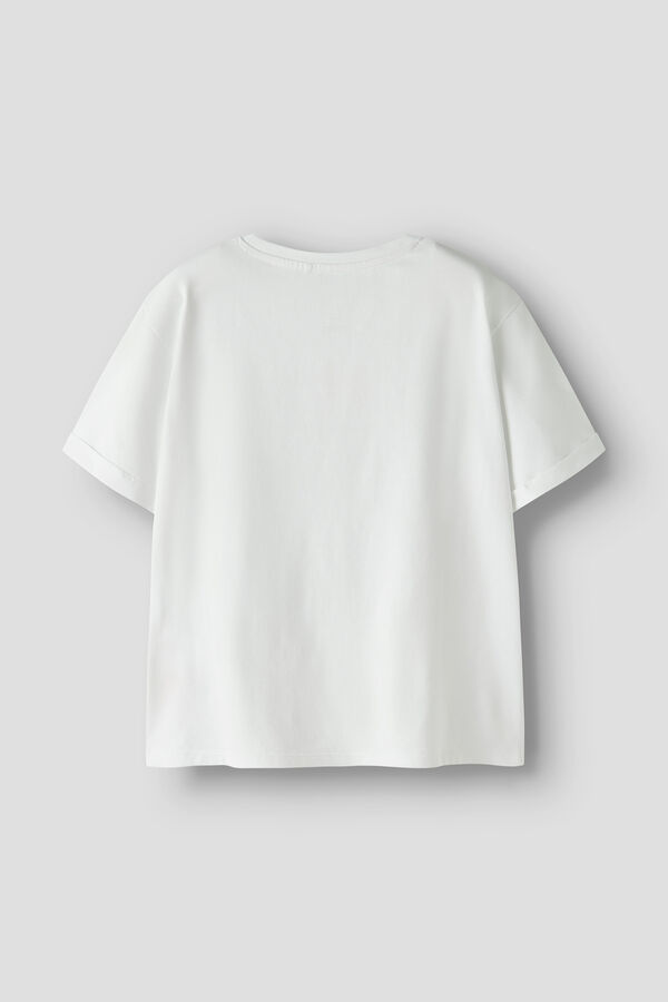 Name it T-shirt manga curta Marvel de menino branco