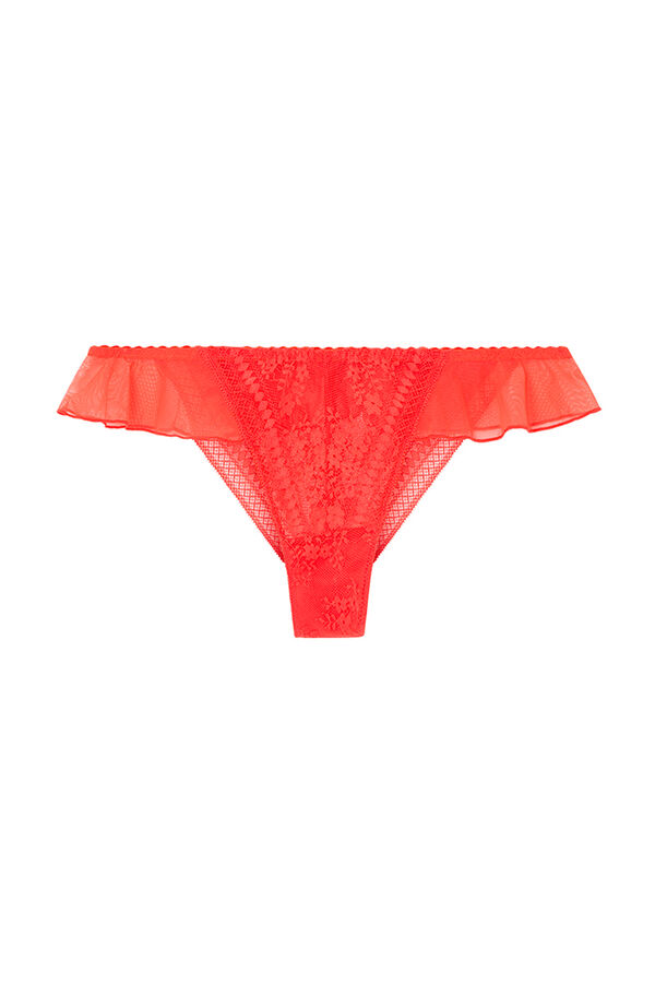 Women'secret Braga brasile&ntilde;a encaje volantes coral coral