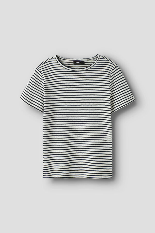 Lmtd T-shirt de manga curta em malha &agrave;s riscas azul