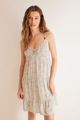 Women'secret Vestido corto tirantes dise&ntilde;o b&w blanco