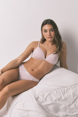 Women'secret Pack 2 bragas cl&aacute;sicas algod&oacute;n rosa y estampado blanco blanco