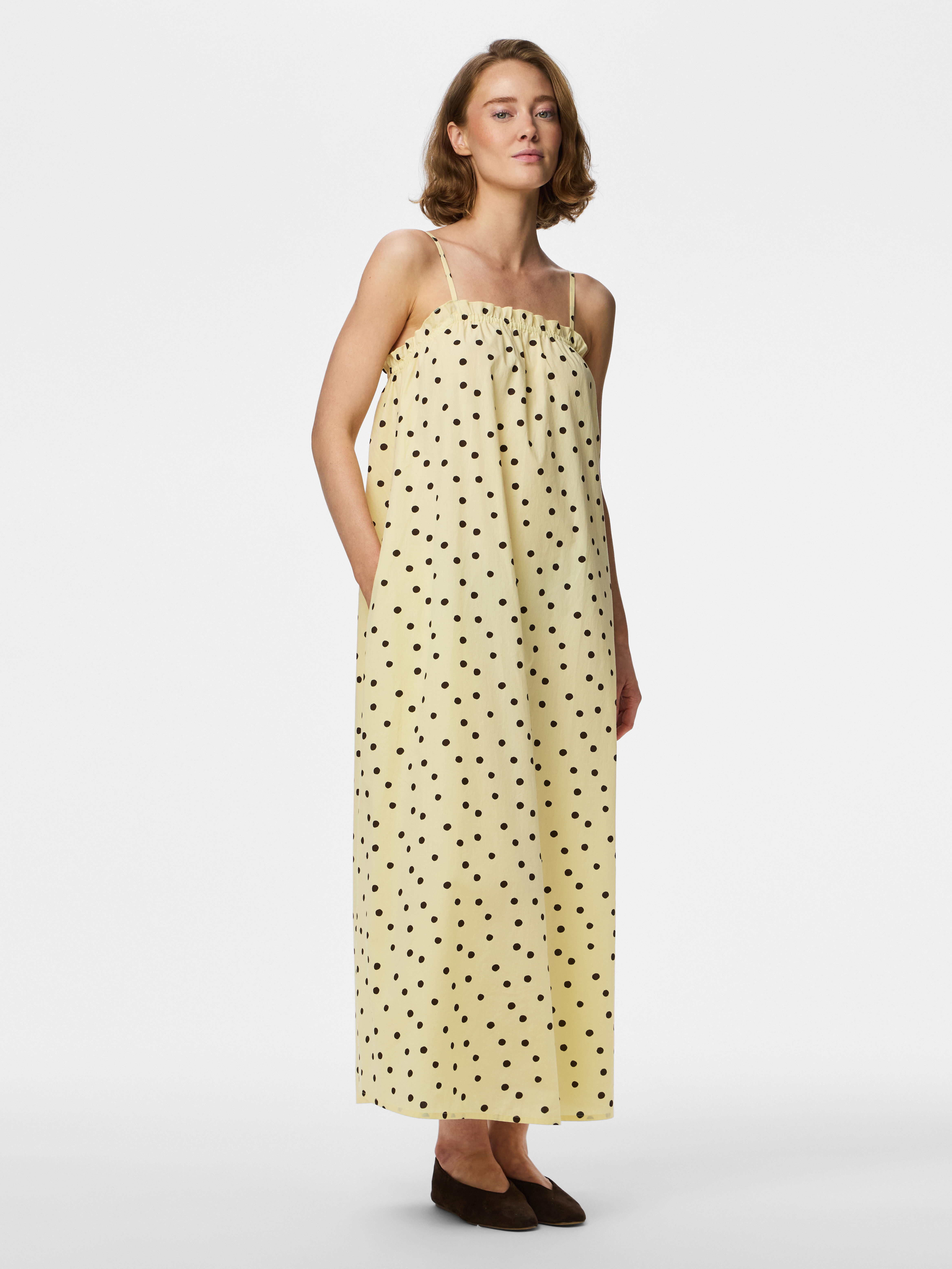 Pieces Vestido midi lunares