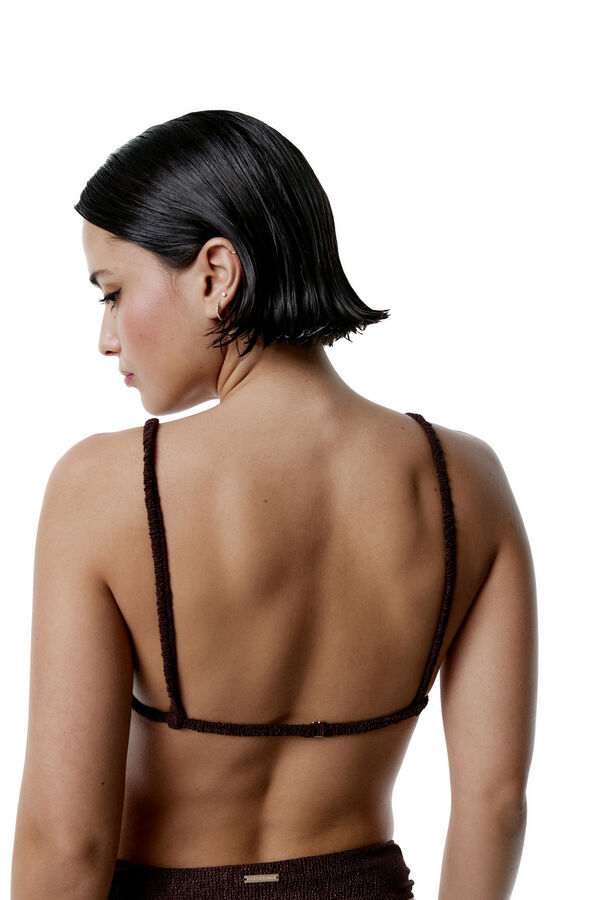 Black Limba Top de biquíni marrom Radiance triangular castanho