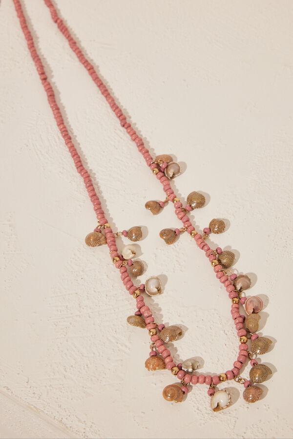 Women'secret P&ecirc;ndulo rosa b&uacute;zios cru