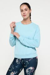 Only Play Sudadera de manga larga y cuello redondo turquesa