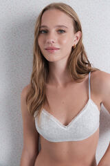 HI&BYE Suti&atilde; pointelle soutien sem costura  cinzento