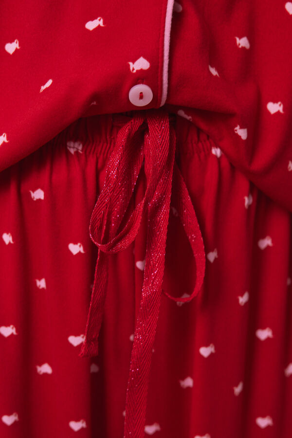 Women'secret Pijama de camisa do vizinho loiro vermelho