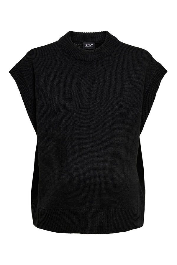 Only Maternity Colete de malha para maternity preto