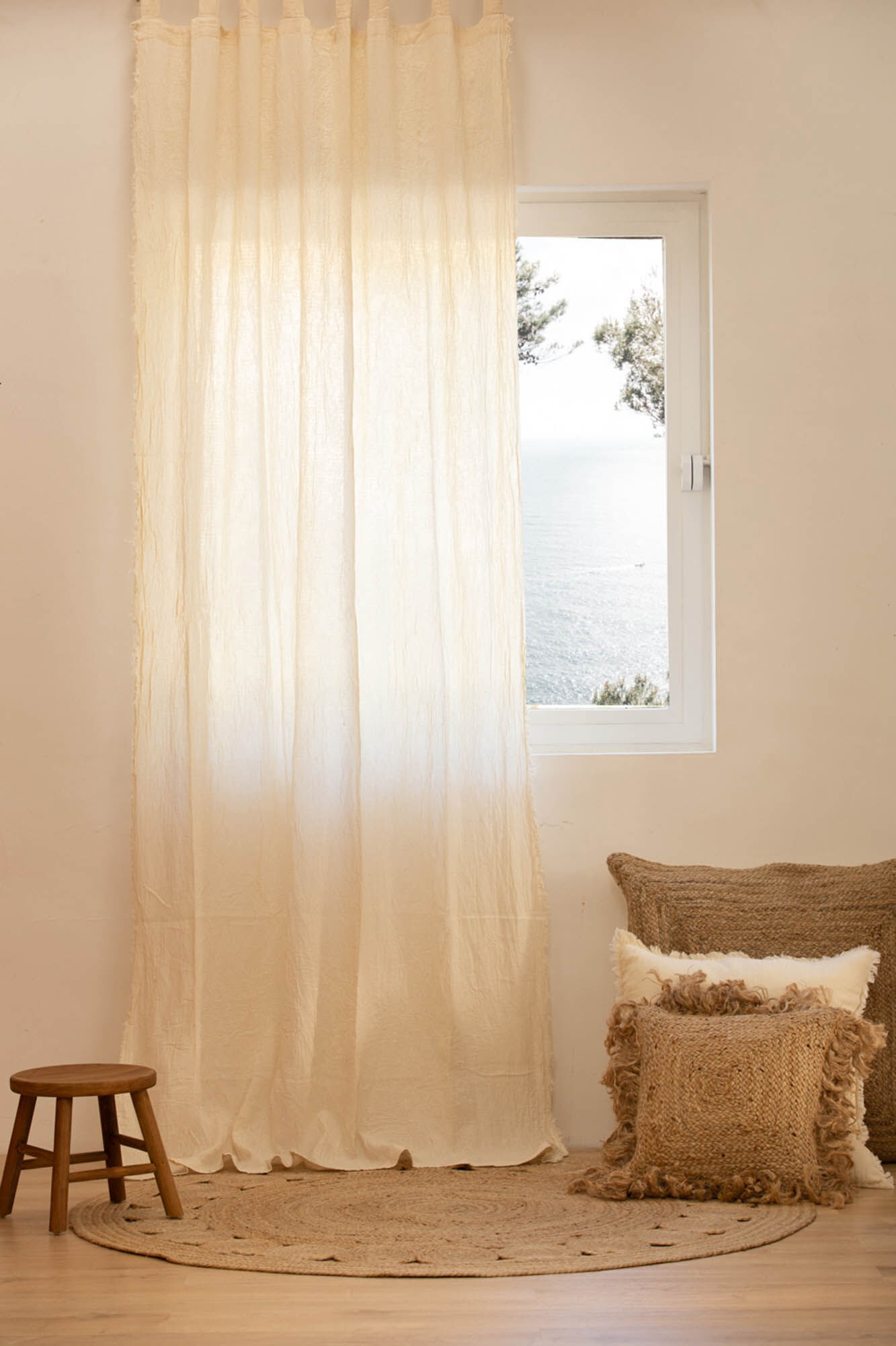 Calma House Cortina Fray 140x280 Crudo