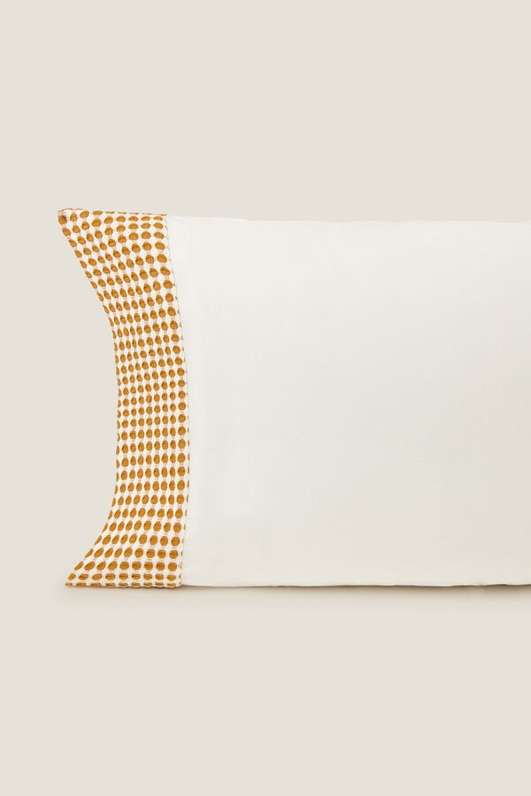 Textura Funda de almohada tejido gofrado amarillo