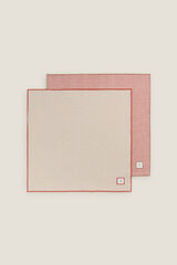 Textura Set 2 servilletas algod&oacute;n rayas nude