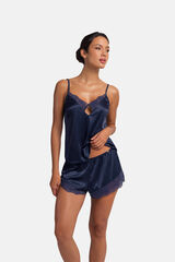 Dorina Camiseta tirantes lencera azul