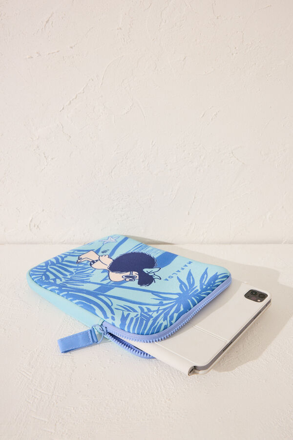 Women'secret Funda iPad neopreno azul Mafalda verde