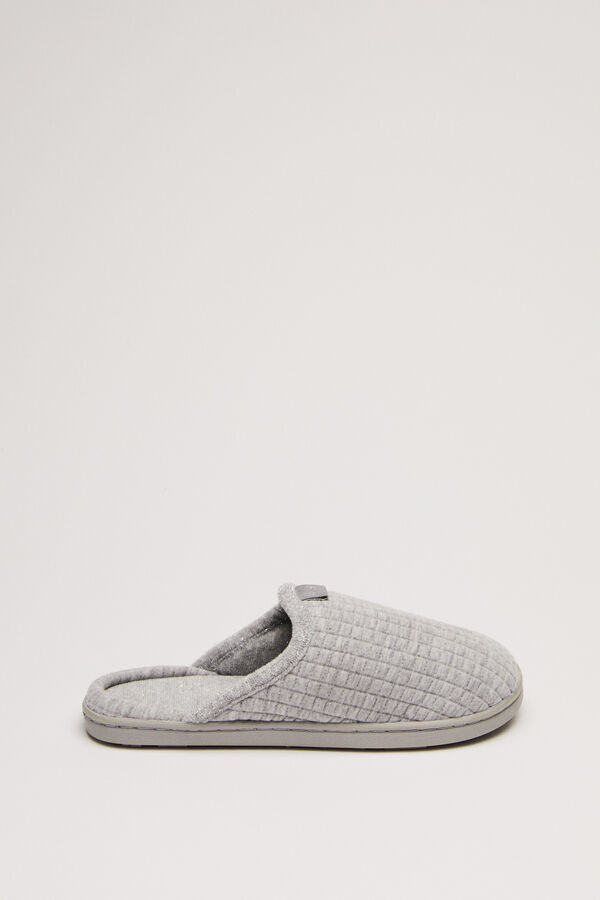 Women'secret Zapatillas casa brillos gris gris