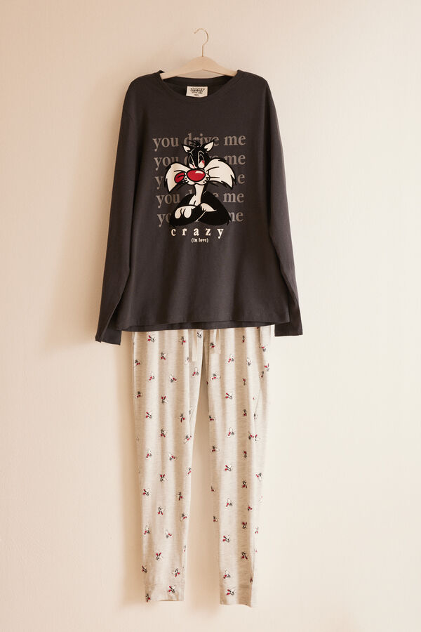 Women'secret Pijama homem 100% algod&atilde;o Silvestre cinzento