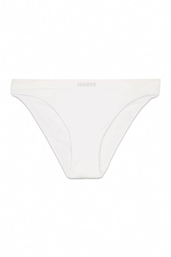 HI&BYE Cueca branca cl&aacute;ssica sem costura branco