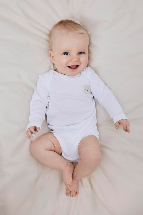 Name it Set 3 bodys osito beb&eacute; neutro gris