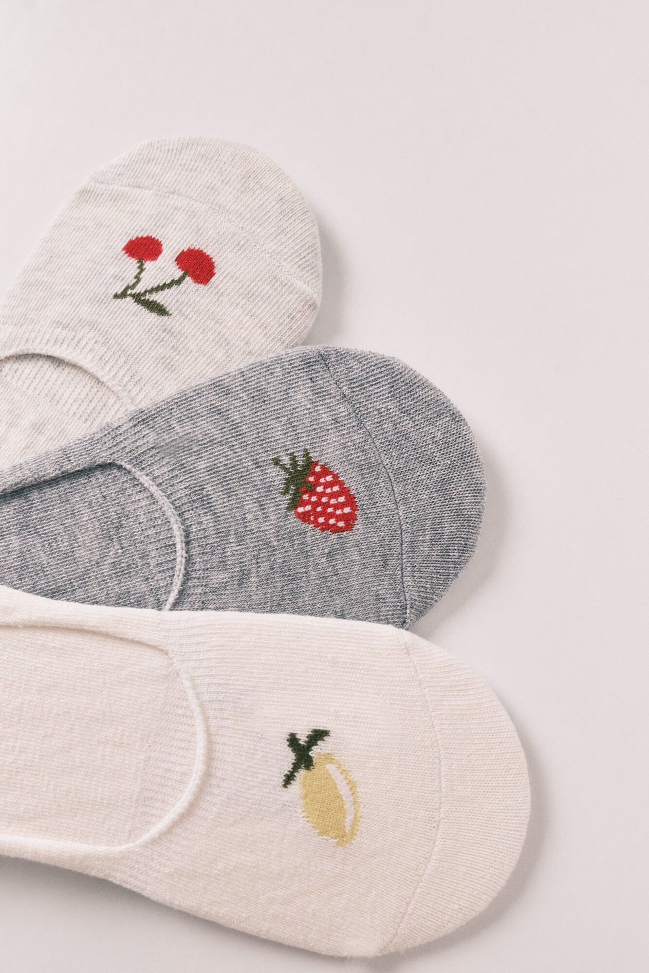 Women'secret Pack 3 meias invis&iacute;veis estampadas frutas