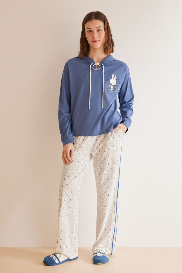 Women'secret Pijama 100% algod&oacute;n capucha Miffy azul
