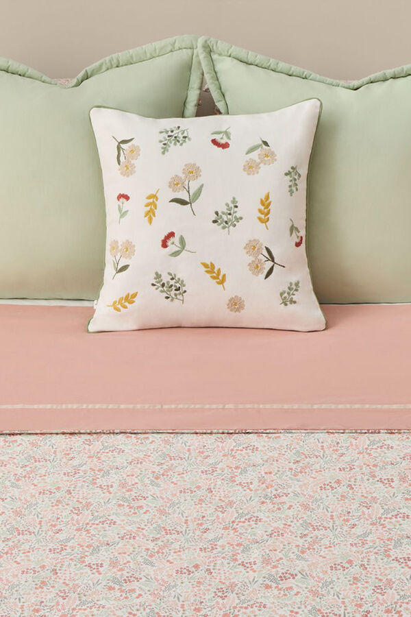 Textura Len&ccedil;ol algod&atilde;o flores rosa