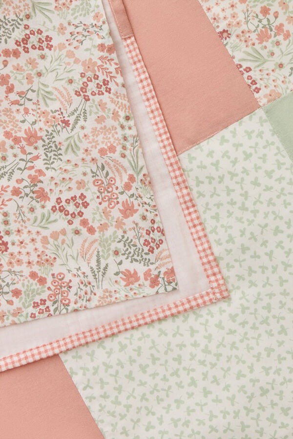 Textura Capa n&oacute;rdica algod&atilde;o patchwork rosa