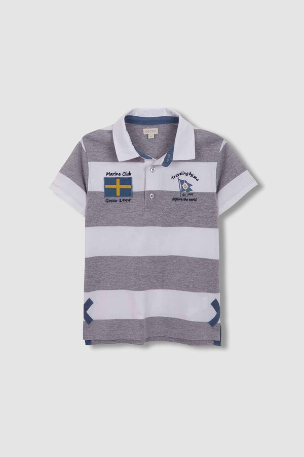 Gocco Polo remendo flag cinzento cinzento