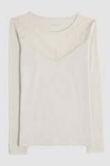 Cotonella Camiseta Manga Larga Cuello Redondo beige