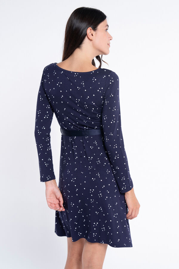 Ohma! Camis&oacute;n lactancia m/l estampado copos azul