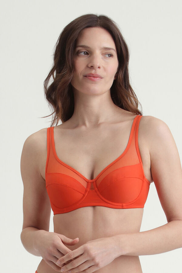 DIM Suti&atilde; com soutien de grande capacidade vermelho