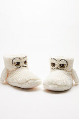 Womensecret Botas marfim pelo 3D Hedwig beige