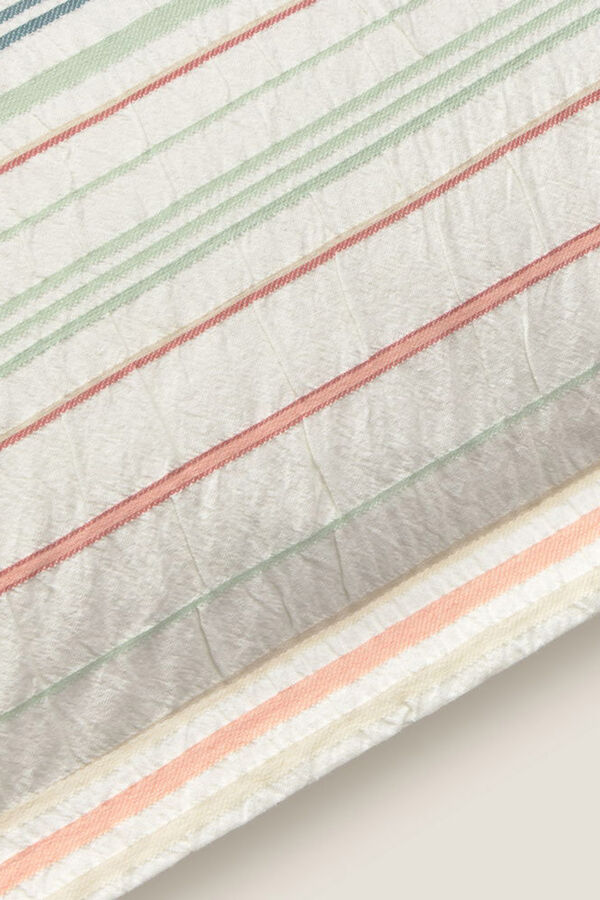 Textura Capa de almofada riscas multicolor estampado