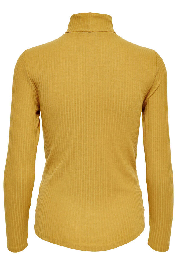 Only Maternity Jersey cuello alto maternity marr&oacute;n