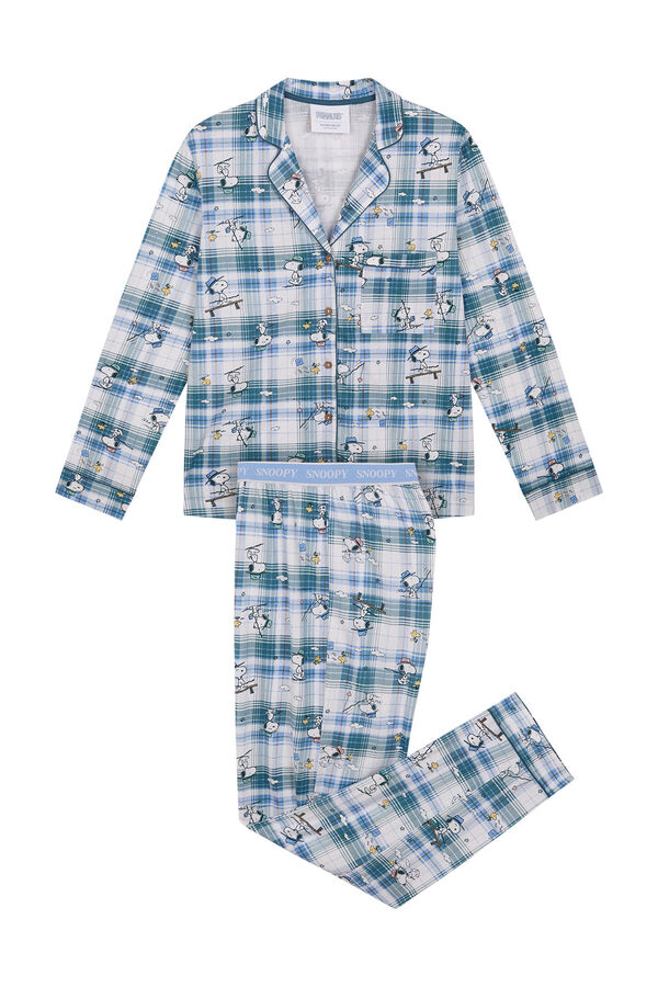 Women'secret Pijama camiseiro 100% algod&atilde;o Snoopy verde