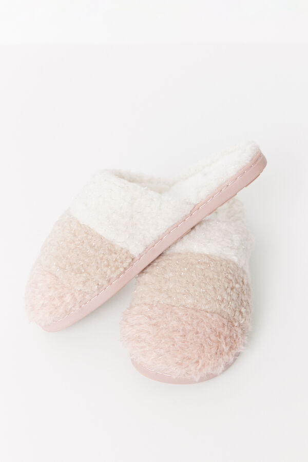 Women'secret Zapatillas casa efecto pelo rosa rosa