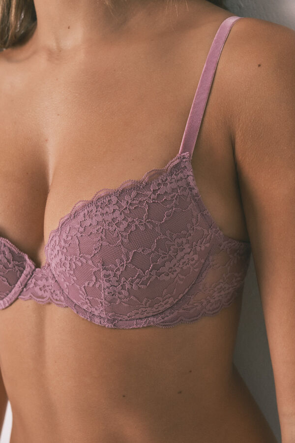 Women'secret Soutien BEAUTIFUL ENCHIMENTO com renda rosa rosa