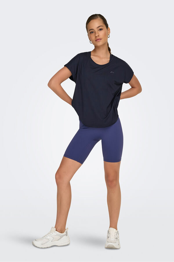 Only Play Camiseta t&eacute;cnica manga murci&eacute;lago azul