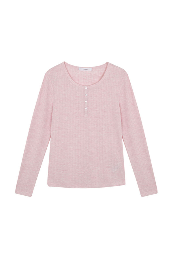 Women'secret Pijama largo viscosa canal&eacute; rosa rayas rosa