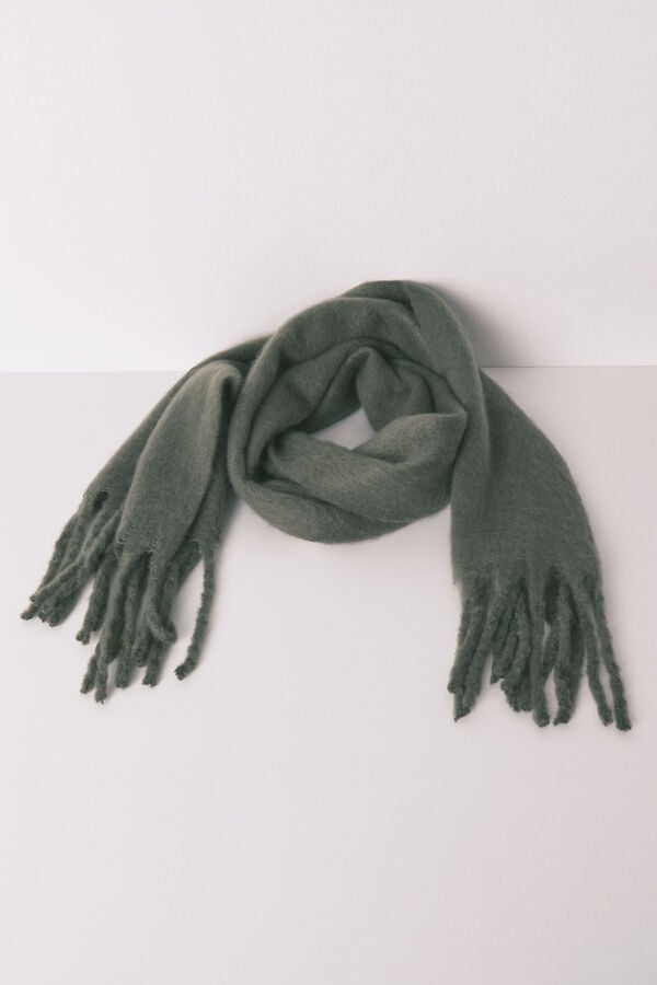 Women'secret Bufanda mohair verde kaki