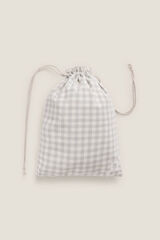 Textura Bolsa de cuadros vichy gris
