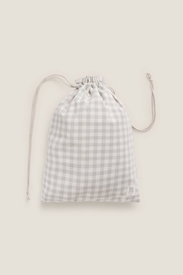 Textura Bolsa de cuadros vichy gris