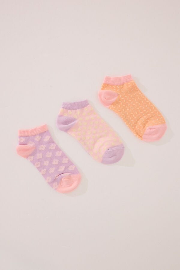 Women'secret Pack 3 calcetines cortos prints variados estampado