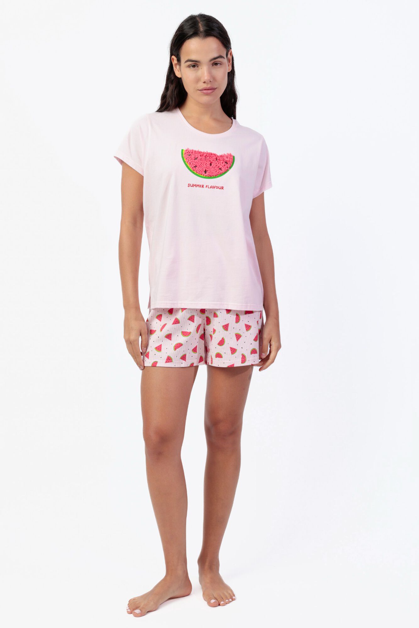 Admas Pijama corto verano Sand&iacute;a bordado