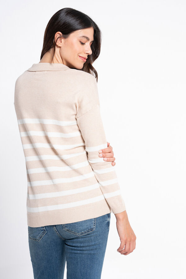 Ohma! Camisola de pré-mamã em malha às riscas cinzento