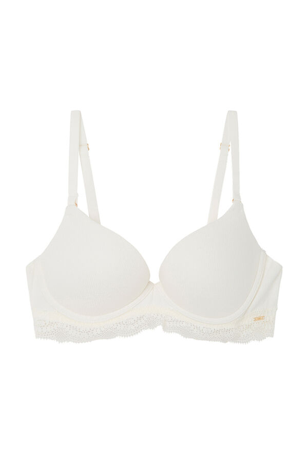 Women'secret GORGEOUS Sujetador push up algod&oacute;n blanco marfil