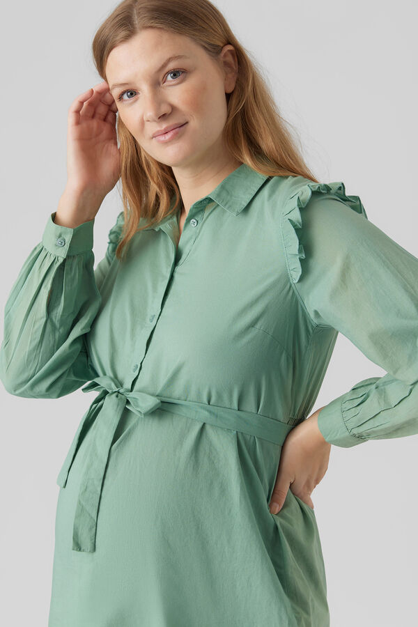 Womensecret Vestido de manga larga maternity verde