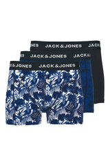 Jack & Jones Pack 3 b&oacute;xers cortos azul