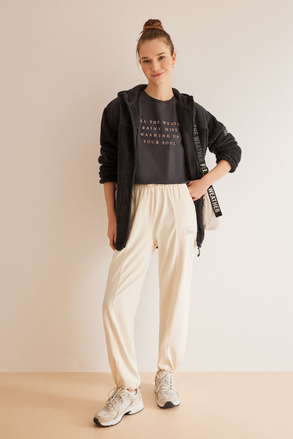 Women'secret Camiseta 100% algod&oacute;n gris gris