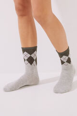 Women'secret Calcetines algod&oacute;n rombos verde verde