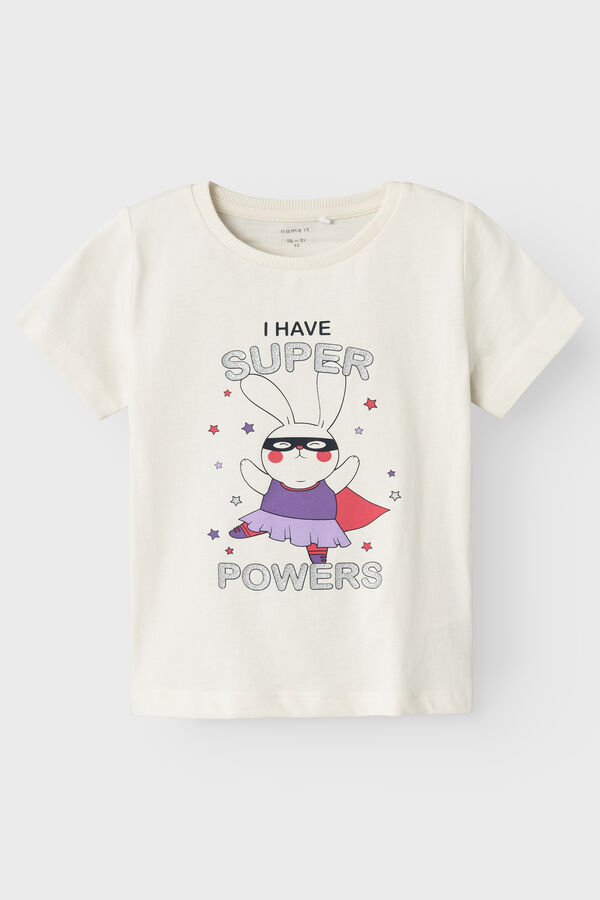 Name it Camiseta ni&ntilde;a super power blanco