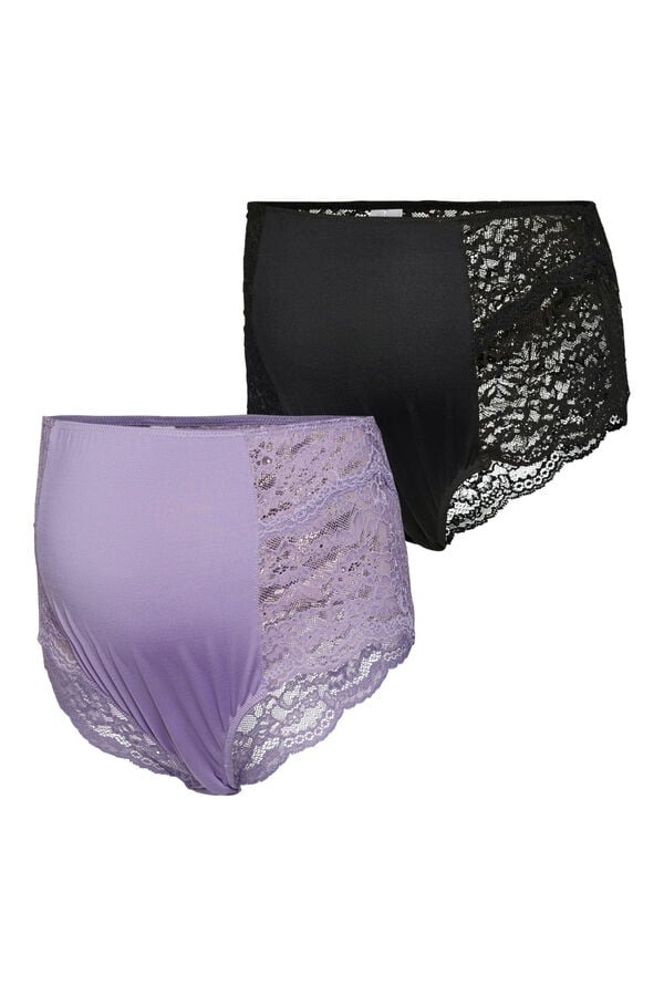 Mamalicious Pack de 2 cuecas de maternity preto